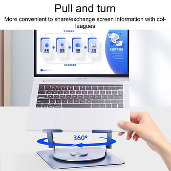 Aluminum Alloy Laptop Stand 360° Rotatable Notebook Holder Liftable Stand for PC Laptop Bracket Tablet Computer