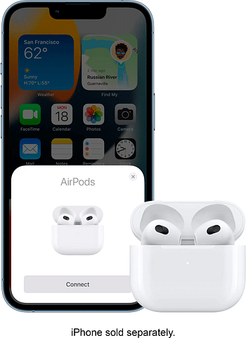 Apple Earphone Airpod 3rd Generation With Lightning Charging Case MPNY3LL/A - White