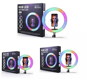 MJ33 LED Ring Light RGB Colorful Photography LED Light for TikTok Vlogging