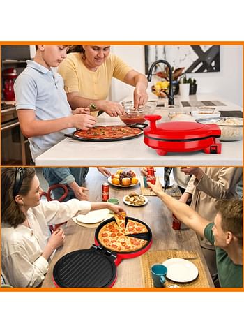 SOKANY Electric Pizza Oven, Electric Pizza Maker, Pizza Oven for Home, 220 °C, 1000 Watt, Plate Made of Fireproof Stone