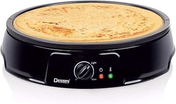 Dessini 2-In-1 Non-Stick Crepe Maker, 1200 W, 9000 - Black