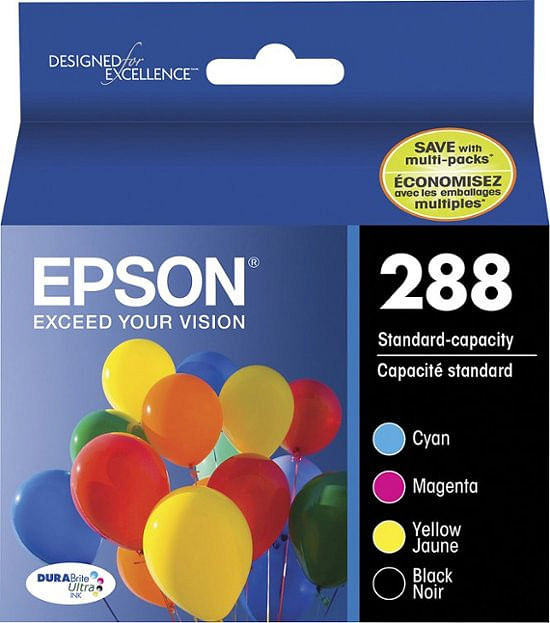 Epson 288 4 Pack Durabrite Ultra Ink Cartridge - T288xl-bcs