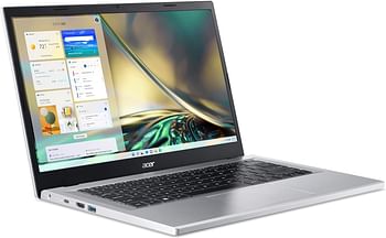 Acer Aspire Lite NB 13th Gen Intel Core i3-N300 Octa Cores Upto 3.8GHz/8GB DDR5 RAM/512GB SSD/Intel UHD Graphics/14"WUXGA/Win 11 Home/Silver