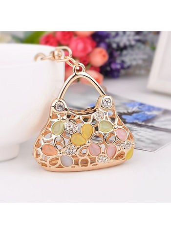 Pack of 4 Hand Bag Shape Key Ring Cute Multi Color Women Fashion Bag Car Pendant Key chain