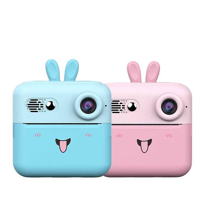 2.4inch take photos mini cameras for Kid gift A23 portable cartoon toy Children's Digital instant camera print 2.4pixels 720p HD random color