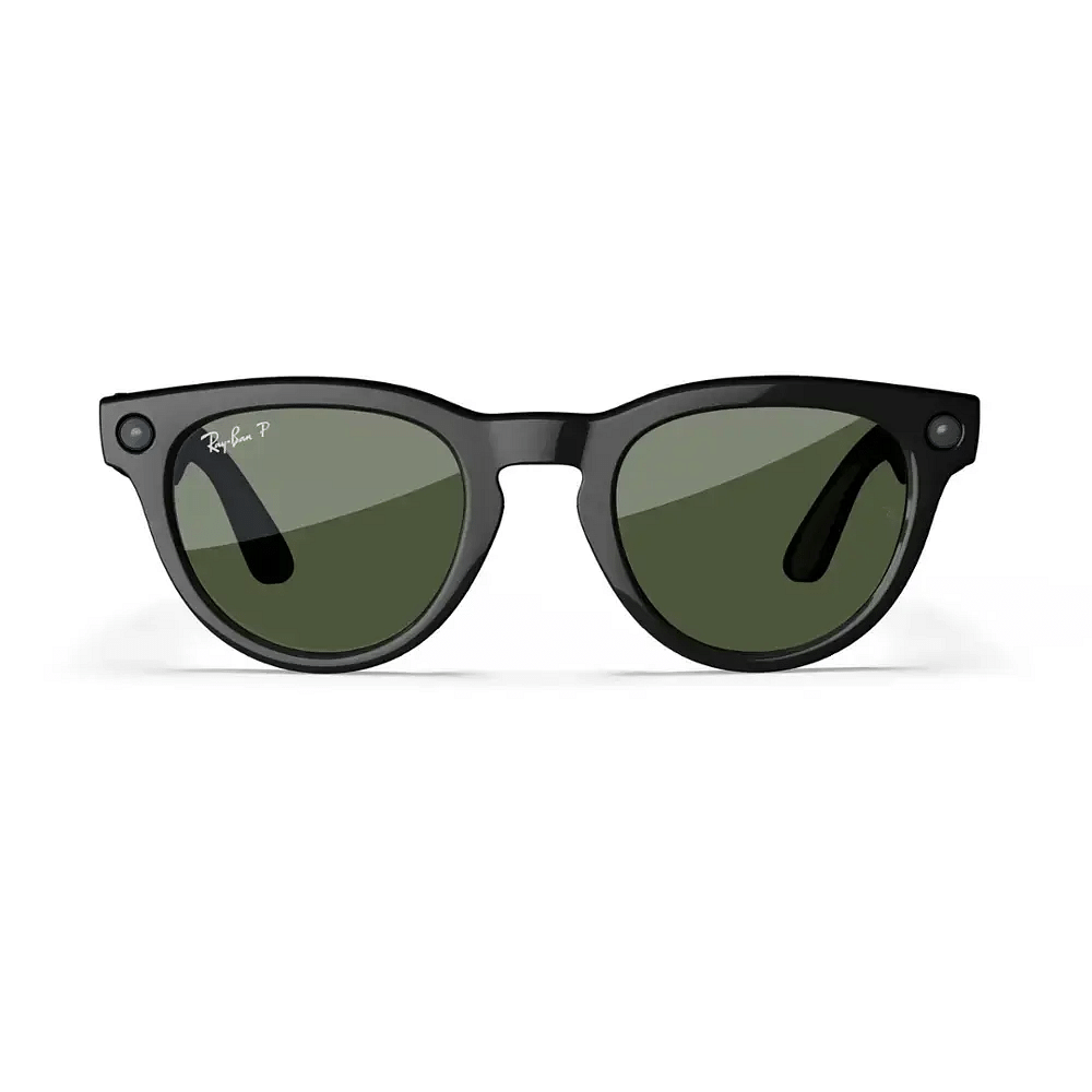 Rayban Meta Headliner Sunglasses Shiny Black / Polar G15 - Green