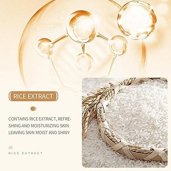 Skincare 6pcs Set Women Rice Extract Skin Care Sets & Kits, Rice Moisturizer, Rice Raw Pulp Essence, Skin Brightening Essence, Eye Cream, Cleanser Facial Cream Lotion