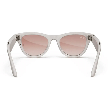 Rayban Meta Skyler Smart Sunglasses Shiny Chalky Gray  - Cinnamon Pink