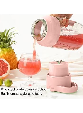 Portable Personal Juicer Handheld for Outdoors Sports and Travel USB Rechargeable Fruit Juicer 1500ml-Multicolour