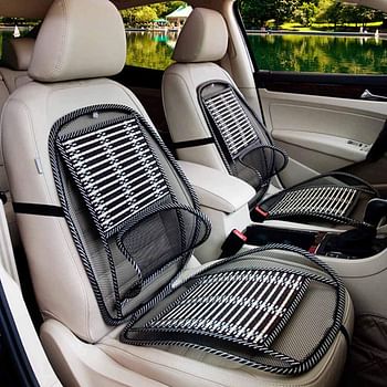 2-pcs Standard Size Ventilated Seat Cushion with Lumbar Support Air Flow Breathable Back Support Cushion Car Seat Cushion Cool Pad for Comfort and Lower Back Pain Relief