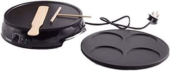 Dessini 2-In-1 Non-Stick Crepe Maker, 1200 W, 9000 - Black