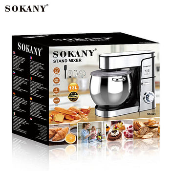 Sokany Dough Kneading Machine 13L Stand Food Mixer Sk-624