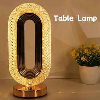 Lamp for Bedroom, Crystal Lamp, USB Led Light Room Decor items, Diamond lamp, Office Decor, Home Decorating items, Side Table Lamp, Acrylic Lamp, Night Lamp, Decorative Lighting - Multicolour