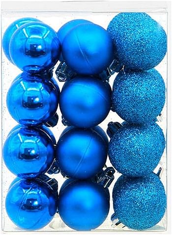 CHRISTMAS Tree Decorations 24Pcs Baubles Set, CHRISTMAS Ball Ornaments Tree Decorations Hanging Ornament Classic for Holiday - Multicolour