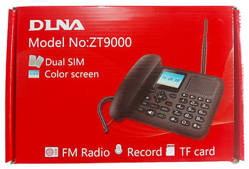 Wireless telephone DLNA ZT9000 Quad-band gsm desktop phone with dual sim for home office