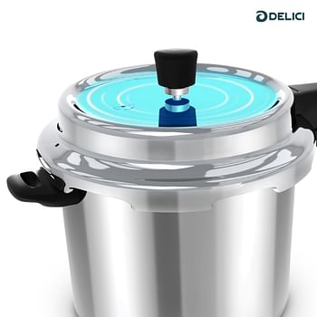 Delici Dripless 7 Litre Pressure Cooker ADPC7E Virgin Aluminium Build  Specially Designed Handle Food Grade Rubber Gasket Gasket Release System  Quality Pressure Regulator