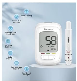 SINOCARE Glucometer Device Model Safe AQ Pro I