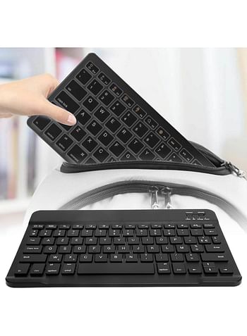 Keyboard, French English Portable Slip Resistant Panel Tablet Keyboard for Home Office for Phone