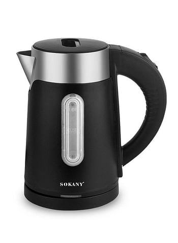 Sokany Electric Kettle 1 Liter, 1200 Watt  SK-0808 - Black