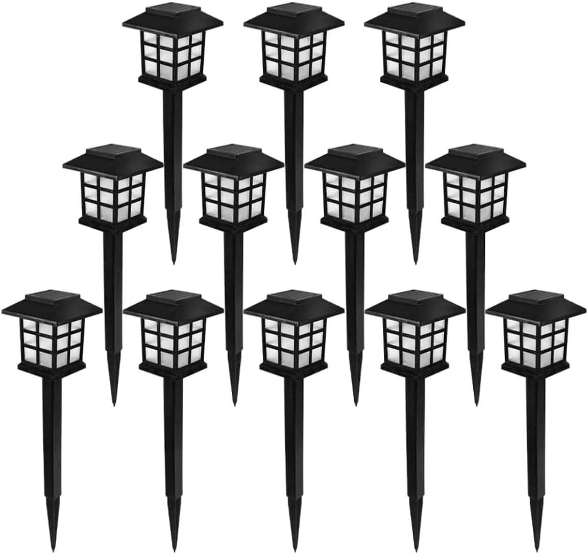 Solar Pathway LED Lights 12-Pack Waterproof Outdoor Solar Lamp for Garden Landscape Yard Patio Driveway Walkway Lighting (RGB)