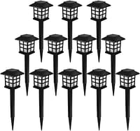 Solar Pathway LED Lights 12-Pack Waterproof Outdoor Solar Lamp for Garden Landscape Yard Patio Driveway Walkway Lighting (RGB)