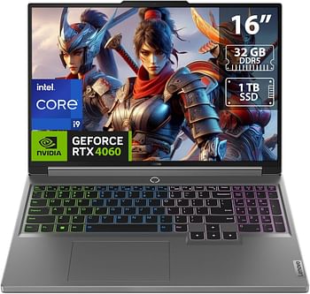 Lenovo Legion 5 AI Powered Gaming Laptop Core i9 14900HX 14th Generation 32GB RAM, 1TB SSD, 16inch WQXGA Display, NVIDIA GeForce RTX 4060 8GB Graphic Card, Windows 11 - Luna Grey