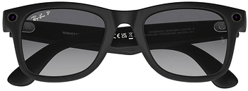 Rayban Meta Wayfarer Smart Sunglasses Matte Black Polar Gradient Graphite