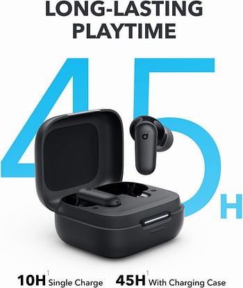 soundcore P30i by Anker Noise Cancelling Earbuds Strong and Smart Noise Cancelling Powerful Bass 45H Playtime 2-in-1 Case and Phone Stand IP54 Wireless Earbuds Bluetooth 5.4 App Control