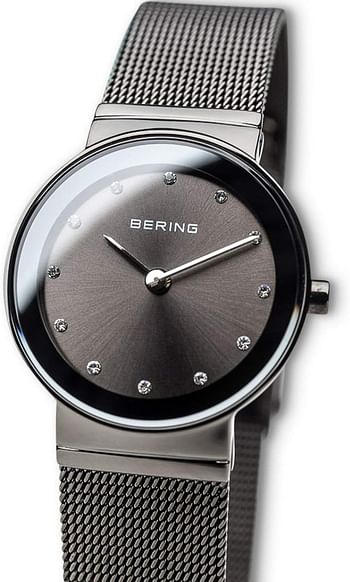 Bering Women's Analogue Quartz Watch With Stainless Steel Strap 10126-077stal -Black