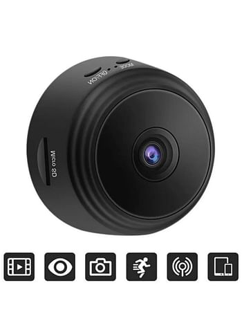 Wireless WIFI Mini Indoor Surveillance Camera with Night Vision 1080p HD Video Recording, Wide Angle