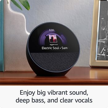 Echo Spot Speaker With Alarm Clock Black