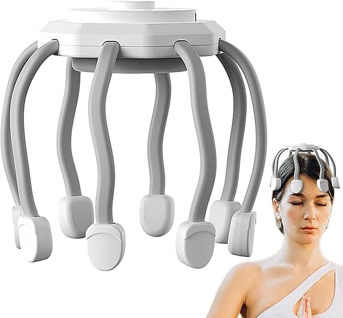 Electric Scalp Massager Head, Portable Scalp Soothing Device, Scalp Stimulation Tool, Scalp Massager, Head Massager Machine, Relaxing Head Massage, Automatic Gentle Head Massager for Men Women