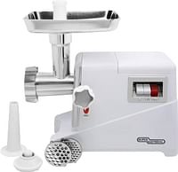 Super General 3-in-1 Electric Meat Grinder 1400W, food processor, sausage machine, 3 stainless steel grinding plates, kubbe, sausage tubes, domestic use SGMG86Y