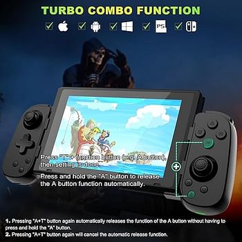 Phone Game Controller D6 for iPhone 16/Android/PC/Switch Play COD Genshin Diablo Support Streaming on PS5/PS4/Xbox/PC Console, Cloud Gaming Wireless Gamepad Joystick Turbo/6-Axis Gyro/Dual Motor Best Gift For Family and Friends in Christmas and New Year