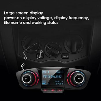 Earldom M60 Bluetooth FM Transmitter Car Kit with Dual USB Port MP3 Player