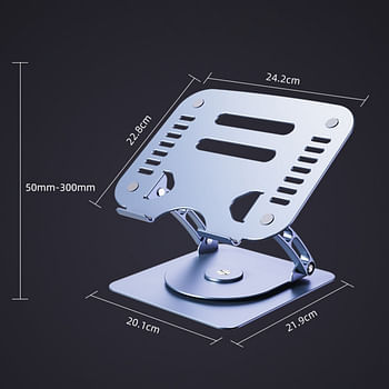 Aluminum Alloy Laptop Stand 360° Rotatable Notebook Holder Liftable Stand for PC Laptop Bracket Tablet Computer