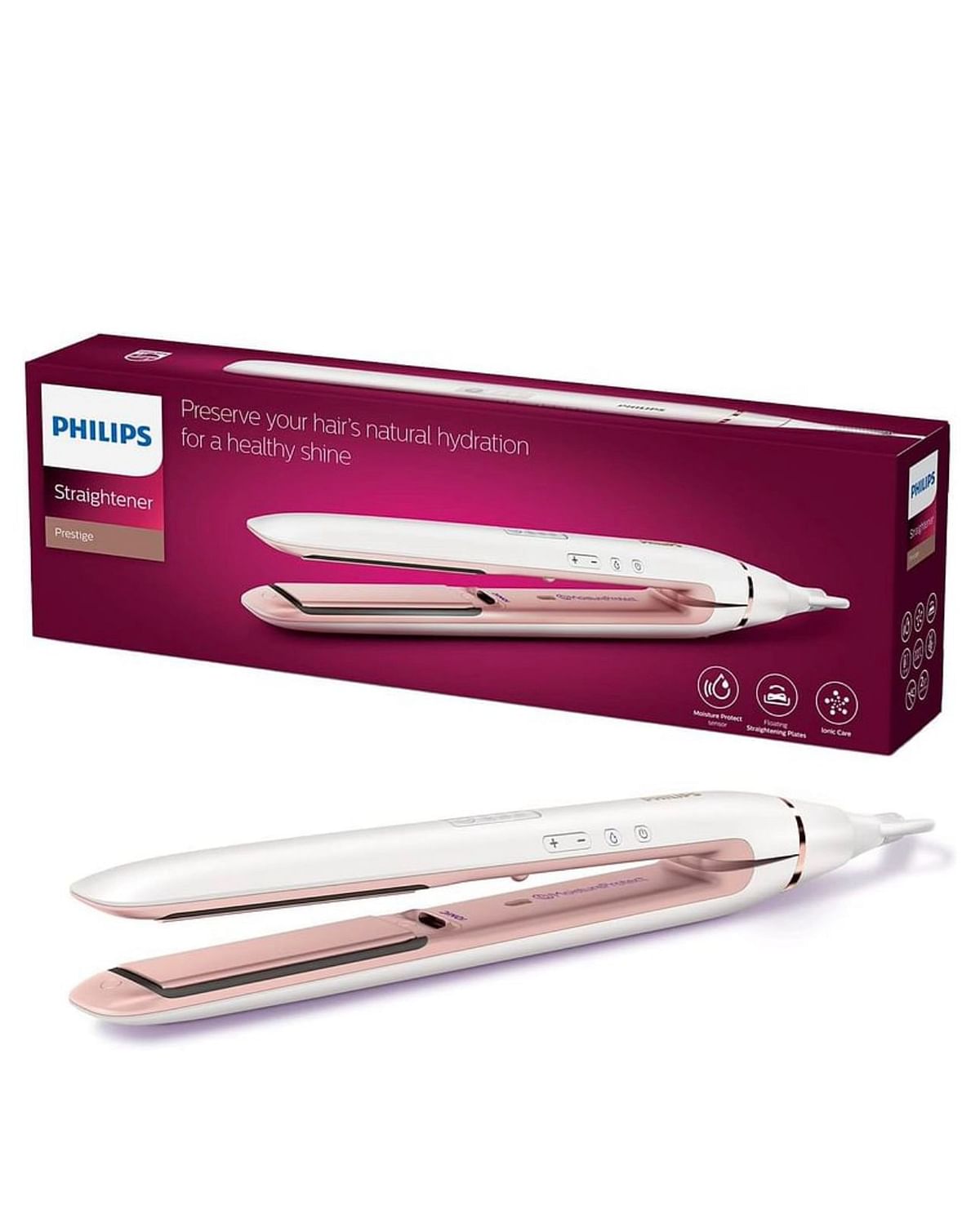 Philips Moisture Protect HP8372 hair straightener 220-240V - White