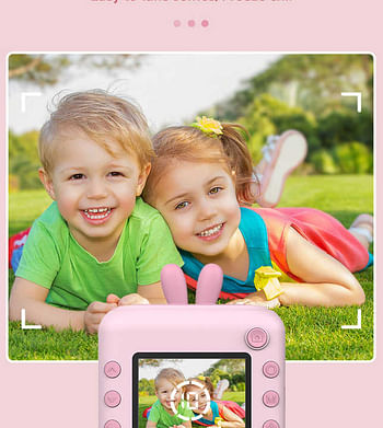 2.4inch take photos mini cameras for Kid gift A23 portable cartoon toy Children's Digital instant camera print 2.4pixels 720p HD random color