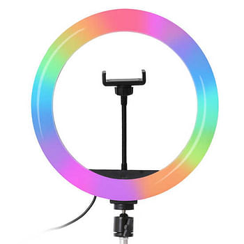 MJ33 LED Ring Light RGB Colorful Photography LED Light for TikTok Vlogging