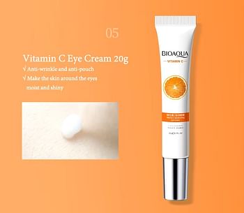 6Pcs BIOAQUA Vitamin C Skin Care Sets Moisturizing Hydrating Eye Face Cream Facial Serum Cleanser Skin Care Set