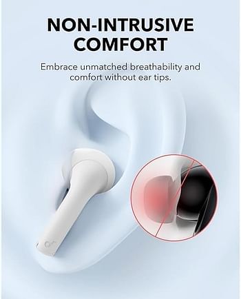 Soundcore K20i by Anker, Semi-in-Ear Earbuds, Bluetooth Wireless, 36H Playtime, Fast Charge, Clear Sound, Comfortable Fit, ENC 2-Mic Clear Calls, Custom EQ, IPX5, Bluetooth 5.3, App Control (White)