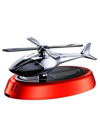 Car Dashboard Solar Air Freshener Helicopter with Refill Perfume