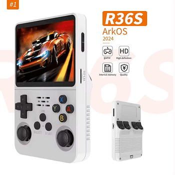 1 PCS Handheld Game Console Retro Arcade HD Large Screen Mini Usb Charging Foreign Trade Game Console R36S Handheld Game Console Random color