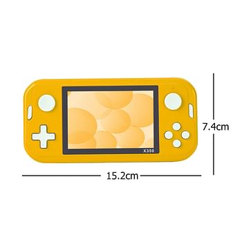 X350 Portable Handheld Game Player Versatile Durable Material Stylish Design 1200mAh 3.5'' IPS HD Screen Retro Game Console Built-in 6800 Games Gameboy Joystick Support 10 Emulators Orange