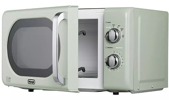 De'Longhi Retro 20L 800W Argento Flora Solo Standard Microwave Cream P80H20L-KJ