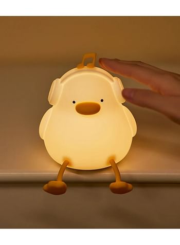 Duck Silicone Night Light for Children with Timer Usb Rechargeable Dimming Touch Lamp Sleeping Bedroom Cartoon Animal Decor Gift