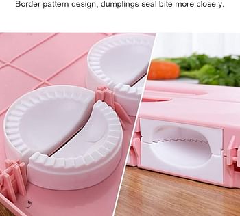 Dumpling Maker Multifunction Press Weapons Dough Cutter Pie Ravioli Dumpling Mould Manual Pinch Dumpling Cake Mold Maker Environmentally Friendly Pastry Tools Pink