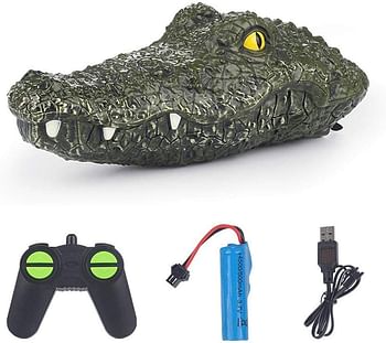 RC Electric Crocodile Simulation Crocodile Head Spoof Toy 2.4GHz RC Crocodile Boat with Remote Control Toy Party Gift Decoration for Swimming Pools