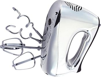 Geepas GHM6127 200W Hand Mixer - 5 Speed Function with Turbo, 2 Stainless Steel Beaters & Dough Hooks, Eject Button