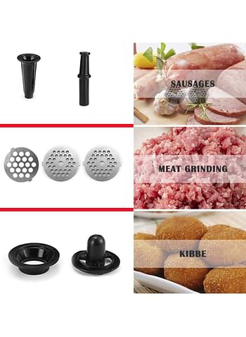 SOKANY SK-088 3200W Electric Meat Grinder 3 in 1 Multi-Function Food Processor with 3 Stainless Steel Perforated Discs, Sausage Tip, Pusher, Kebbe Mouthpiece